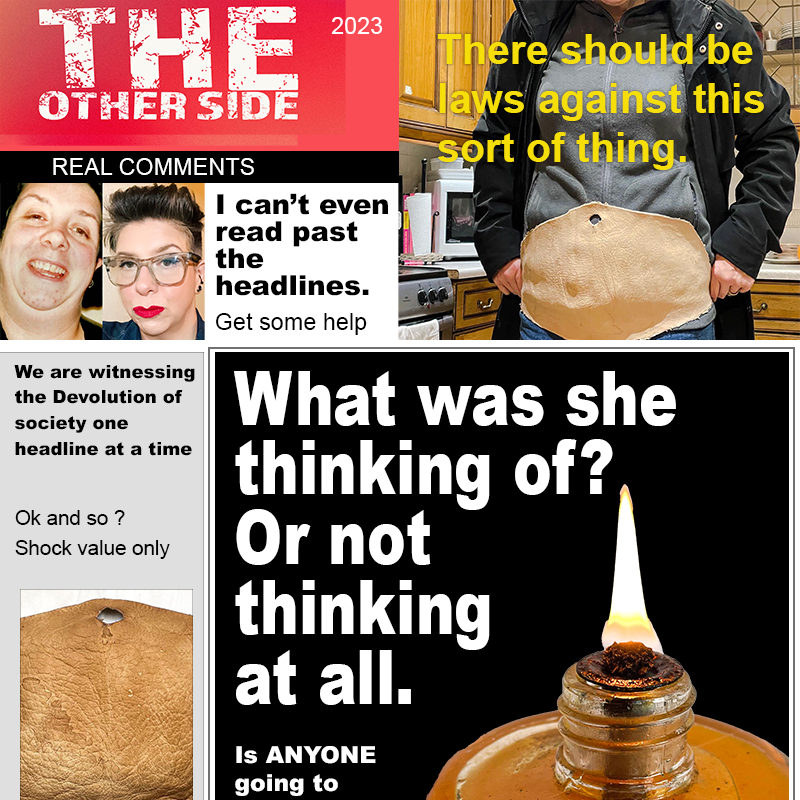 The Other Side work by artist Katie Taylor Tabloid Newspaper